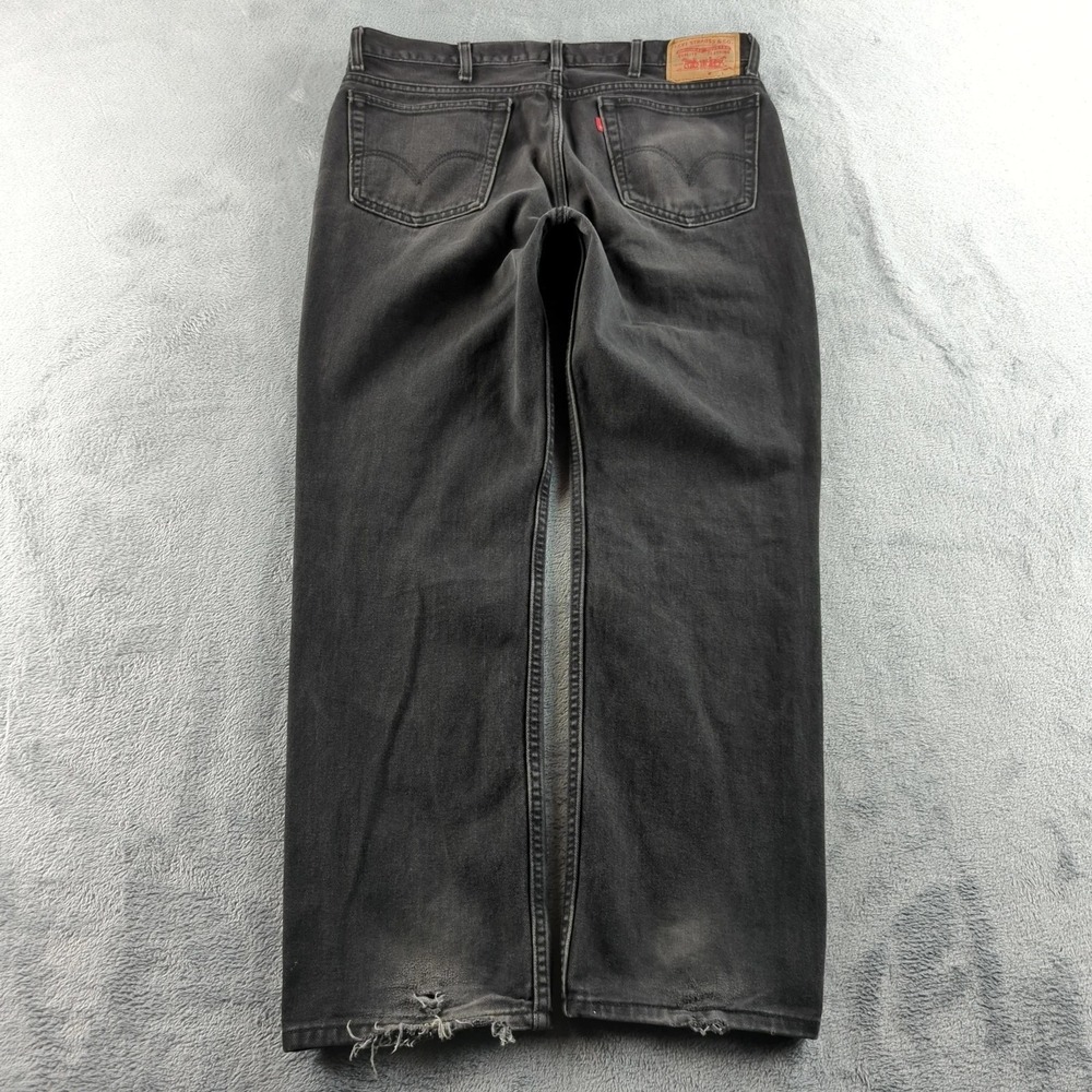 Vintage Levis Jeans 36x30 Black 516 Slim Straight Denim Wallet Fade Grunge Y2K - Picture 3 of 15